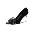 2019 High Heel Stiletto Women's Pumps  Black Suede Leather x19-c092C Ladies Women custom Butterfly Dress Shoes Heels For Lady